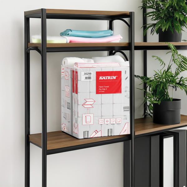 Katrin Classic 2-pak håndklæder, 4000 stk., hvid, handypack