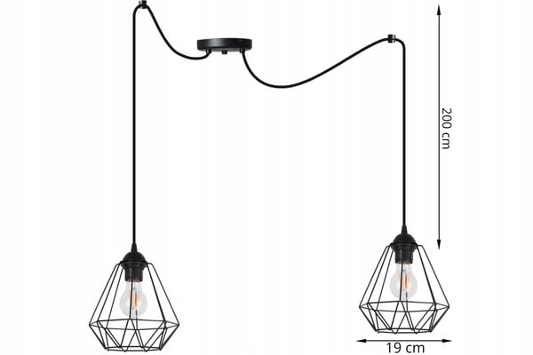 HÄNGANDE taklampa ljuskrona SPIDER loft E27 LED
