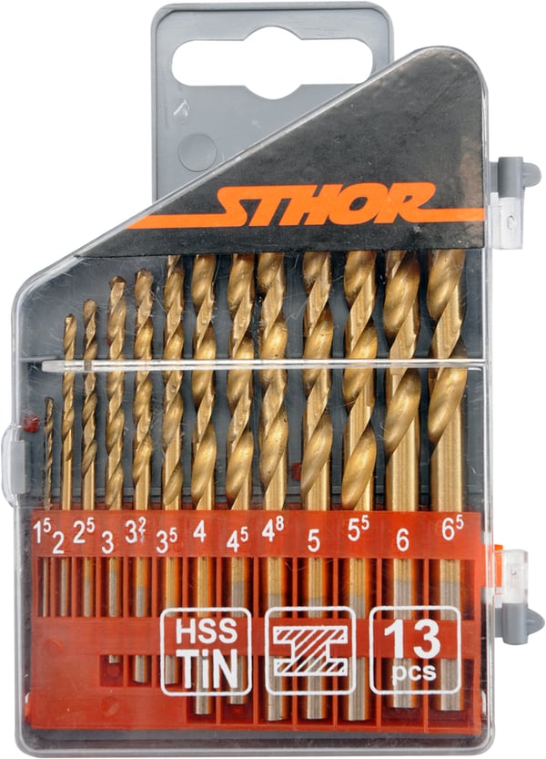 TITANIUM BOR SÆT TIL METAL 1,5-6,5 MM 13 DELE - W-22300