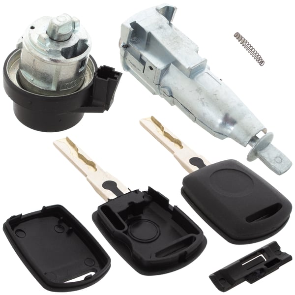 Skoda Fabia I 99-08 tändningslåsinsats + dörrlåsinsats 2 st. Set
