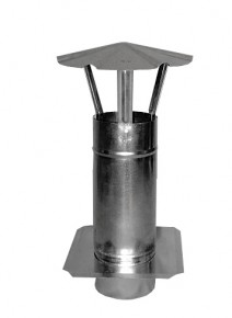 Galvaniseret ventilationsskorsten med 100 mm plade - RKM 100 ROZ Galvaniseret ventilationsskorsten med 100 mm plade - RKM 100 ROZ