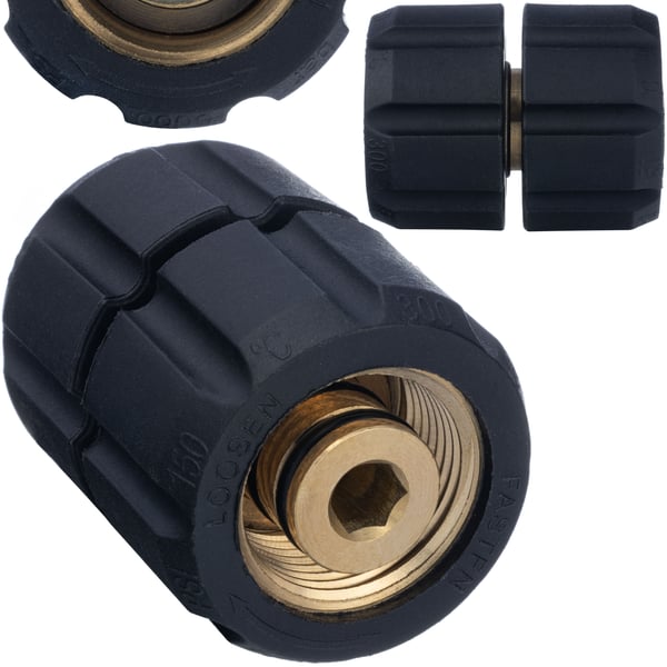 Adapter för högtryktvättslangar 2x GW M22x1,5mm svivel