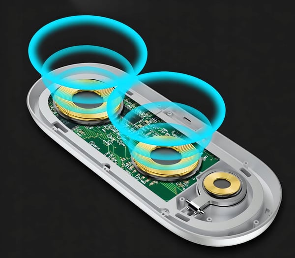 3-i-1 trådløs induktiv oplader til Apple Android iPhone Watch AirPods