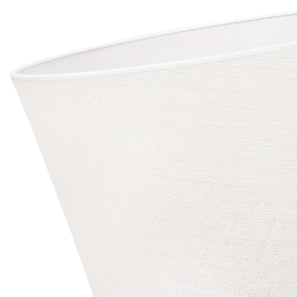 HÆNGELAMPE JUTE KEGLE SORT 1 FLAD HVID LAMPESKÆRM 44CM