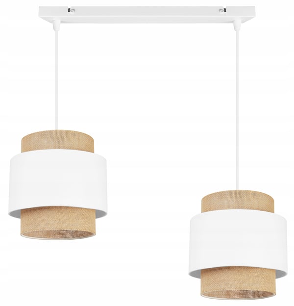 Hængende lampe, loftslysekrone, lampeskærm, boho juta