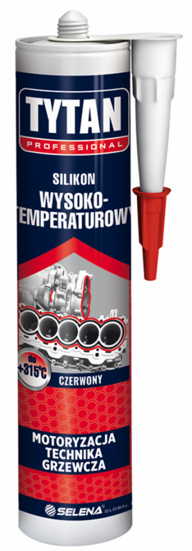 HØJTEMPERATUR SILIKONE 280ML RØD - SIL TEM 280C