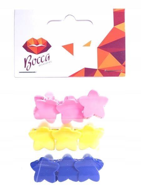 Bocca Beauty farverige hårnåle 9 stykker stjerner