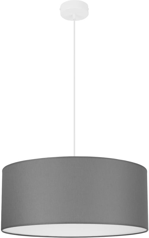 Elegant hængelampe hvid i midten 50 cm skærm