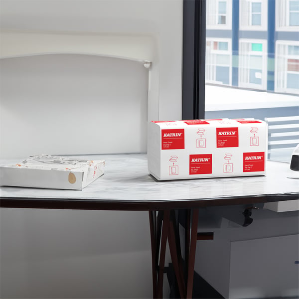 Katrin Classic 2-pak håndklæder, 4000 stk., hvid, handypack