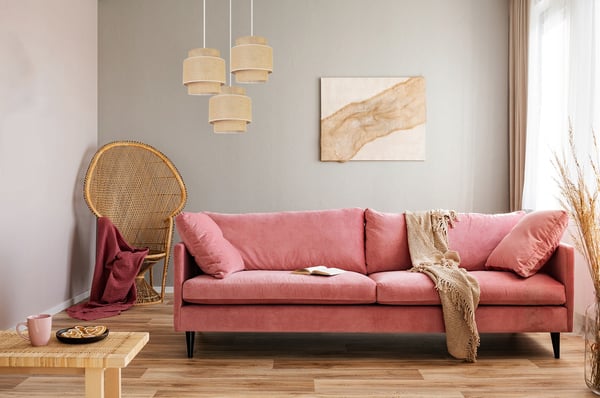 Hængende lampe, loftslysekrone, lampeskærm, boho juta