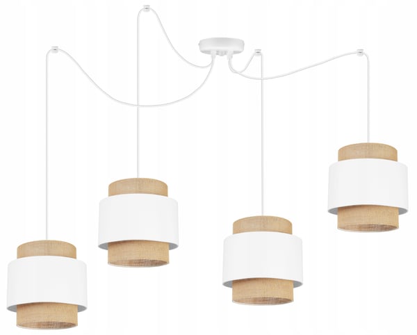 Hængende lampe, loftslysekrone, lampeskærm, boho juta