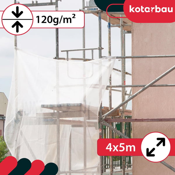 Kotarbau presenning skyddande överdrag starkt tjockt universell förstärkt vattentät transparent växthus 120 g/m² 4x5 m