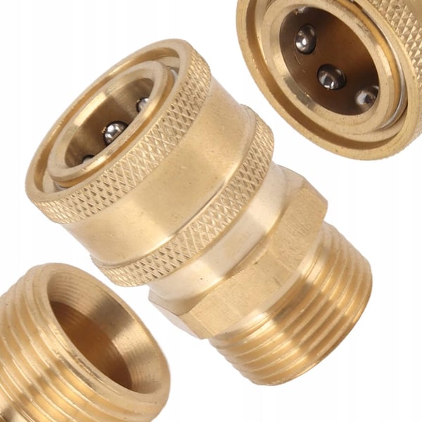 Adapter mässing för högtryckstvätt M22x1,5mm till 1/4" snabbkoppling