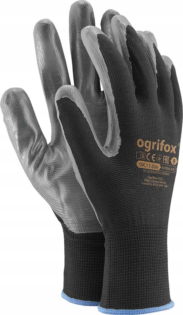 Arbetshandskar / Svart / Storlek: 10 - XL / OX-NITRICAR_BS10