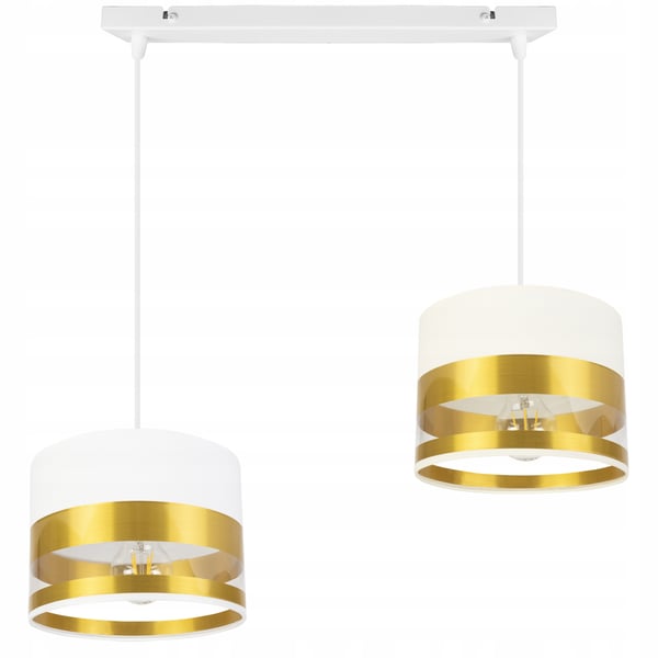 MODERNE LOFTHÆNGELAMPE, GYLDET LAMPESKÆRM, LED