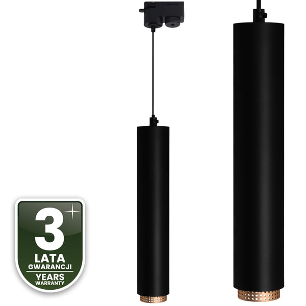 Hänglampa taklampa hängande 29cm reflektor GU10 LED ELIGIS svart LUMILED