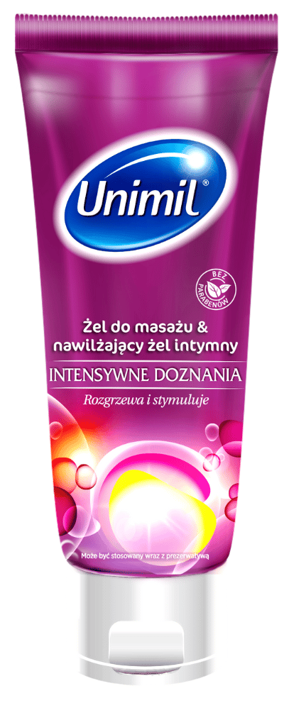 Unimil Intensive Sensations massagegel og fugtgivende intimgel 200 ml