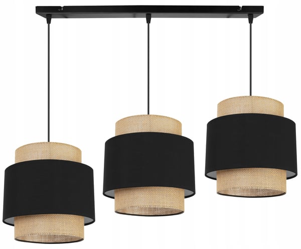 Hængende lampe, loftslysekrone, lampeskærm, boho juta