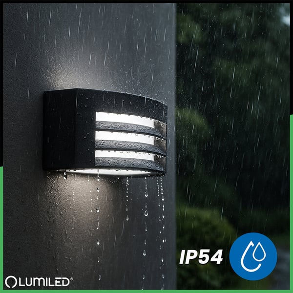 Utomhusvägglampa E27 LED IP54 KERIO LUMILED