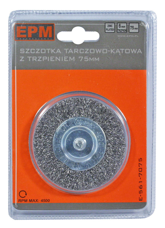 SKIVEBØRSTE MED 63 MM SKAFT ZN - E-561-7063