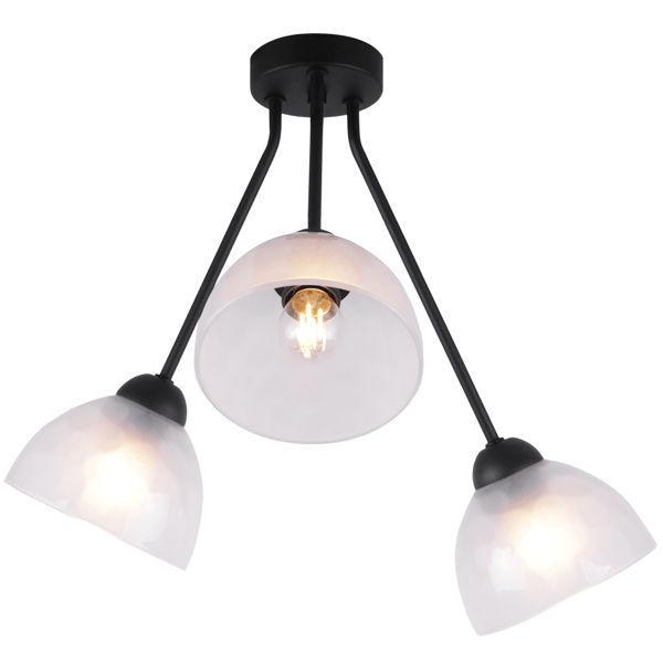 VENICE TRIO LOFTLAMPE, MÆLKESKÆRME E27