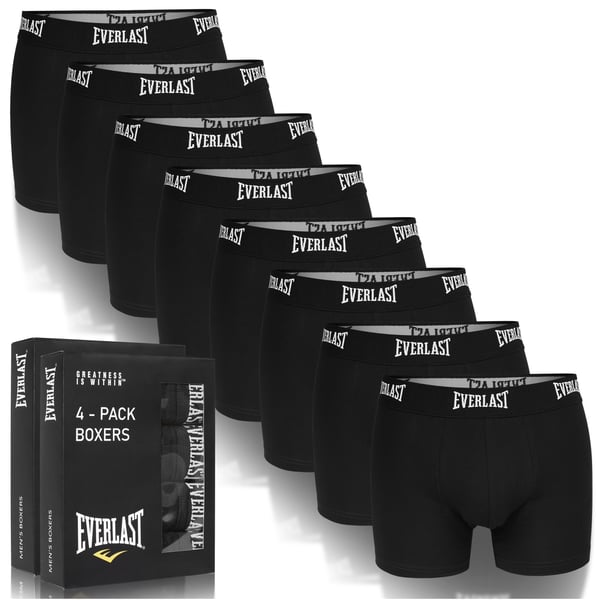 Everlast miesten bokserit BM400 puuvilla musta 8 kpl koko XXL