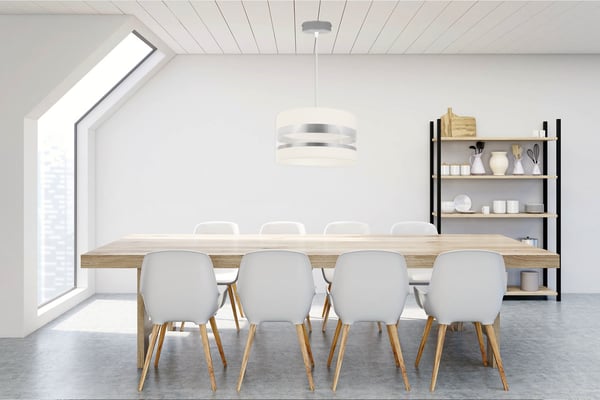 ELEGANT LOFTHÆNGELAMPE, KROM, LED-LAMPESKÆRM