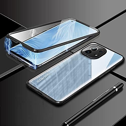Beskyttende cover til Xiaomi Mi 11 Pro med gennemsigtig lilla magnetisk ramme