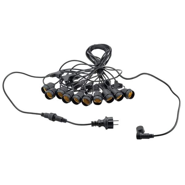 Trädgårdsgirlander utomhus MALUS ljuskedja 10m 10x E27 LUMILED