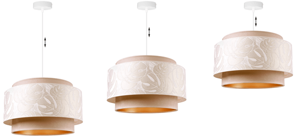 HÆNGENDE LOFTSLAMPE LYKRONESKÆRM TIL STUE 45 CM