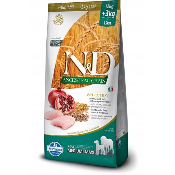 Torrfoder FARMINA Ancestral Grain Selection Adult 15kg