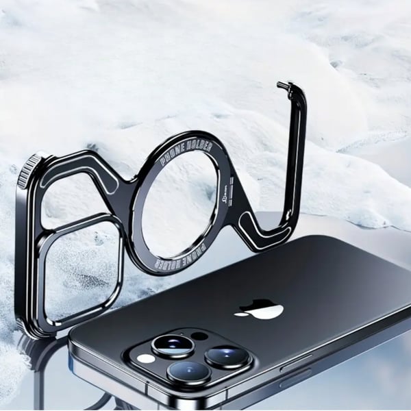 Pansar fodral för iPhone 16 Pro med MagSafe metall titanium hållare