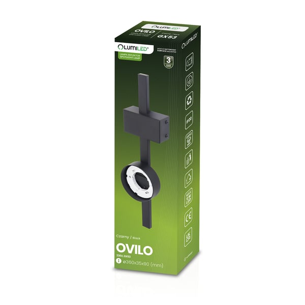 OVILO Loftlampe Halogen LED GX53 Spot Væglampe Reflektor Væglampe LUMILED