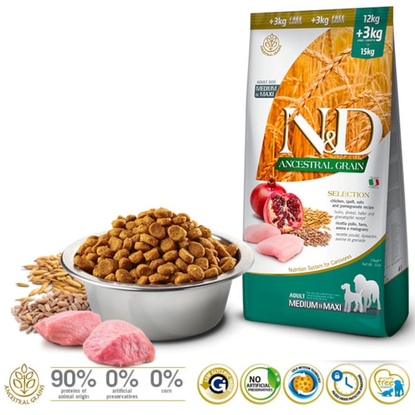Torrfoder FARMINA Ancestral Grain Selection Adult 15kg