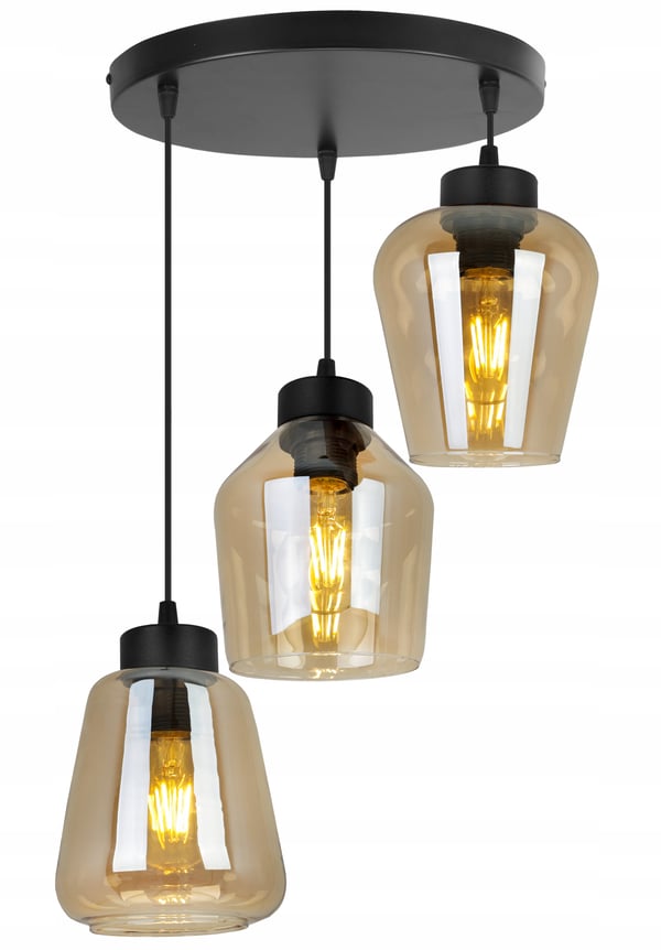 MODERNE ELEGANT HÆNGELAMPE MED GLASSKÆRM