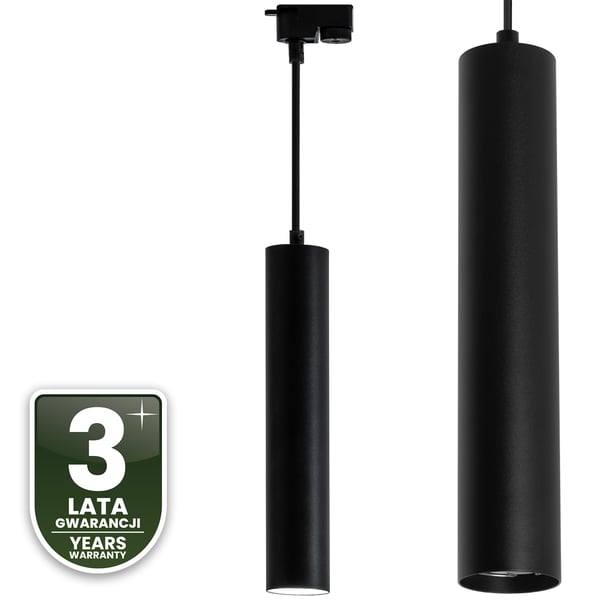 Riippuva kisko valaisin 29cm heijastin GU10 LED SOPLO musta LUMILED