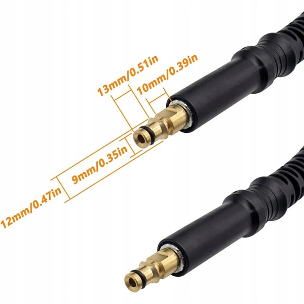 Kärcher högtrycksslang 10m Click-Click K2 K3 K4 K5 K6 K7 med justerbar Vario-lans