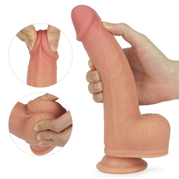 Lovetoy dildo dobbeltlags silikone roterende Anthony 8,5"