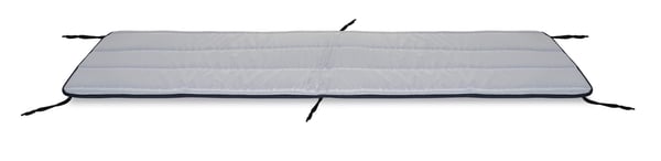 Quiltet pude til liggestol med skumfyld 165x50 cm mørkegrå