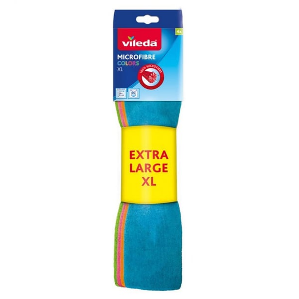 VILEDA MIKROKUITULIINAT VÄRILLISET ERITTÄIN ISOT XL 4 KPL - Terveys ja turvallisuus HIC 7232