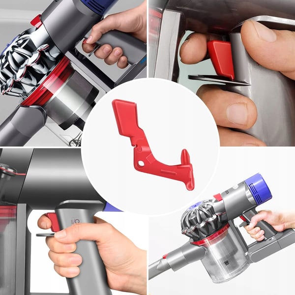 PowerFix Trigger V-Red - Forstærket triggerknap til Dyson støvsuger | V10 | V11 | SV12 | SV14 | Rød | Med Torx-skruetrækker