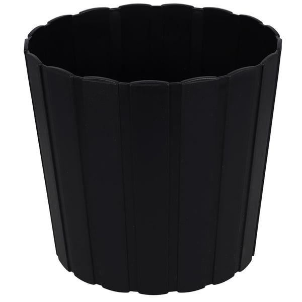 Plastkruka för blommor och örter på balkongen eller terrassen, antracit, 24 cm