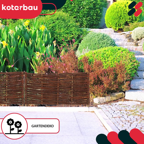 KOTARBAU® havestakitpalisader rotting drevet staket 60 x 30 cm sæt med 5 stk