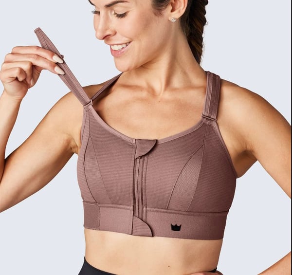 Shefit Sports-BH Stærk Støtte Justerbar Dusty Pink 6XL