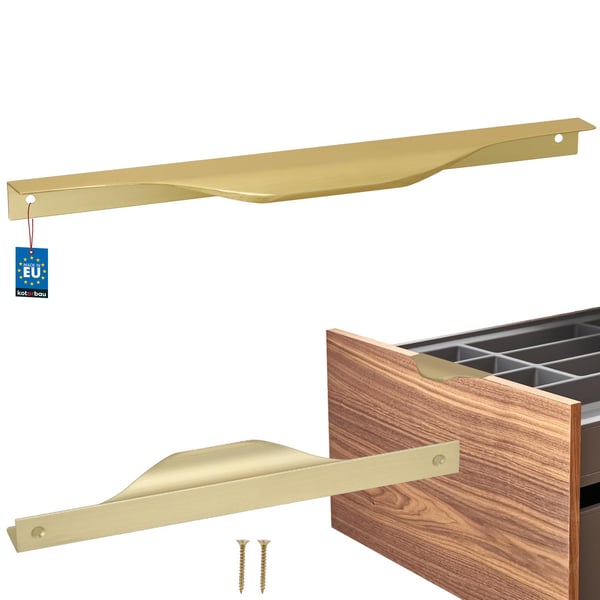 Modern Edge Møbelgreb Aluminium Mat Guld 192 / 212 MM