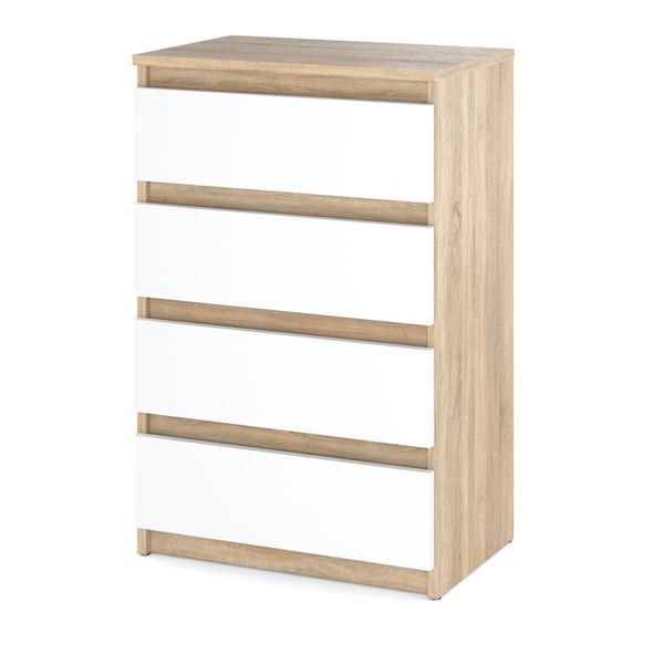 Kommode 60 CM 4S Sonoma Eg Hvid TV-skab Stuemøbel