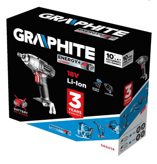 ENERGY 18V LI-LON BATTERI SLAGNØGLE - T 58G018