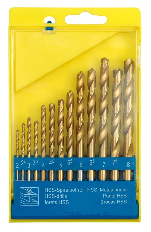 TITANIUM BORESÆT TIL METAL 2,0-8,0 MM 13 DELE - W-22310