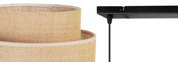 Hængende lampe, loftslysekrone, lampeskærm, boho juta