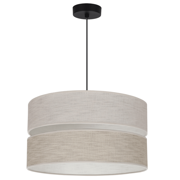DUO SORT HØR HANDLAMPE 1 FLAD LAMPE BEIGE L06 40CM